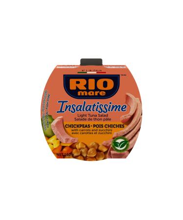 Rio Mare - Insalatissime Tuna Salad - Chickpeas & Light Tuna - Ready to eat Salad High in Protein No Preservatives 160g Chickpeas Salad