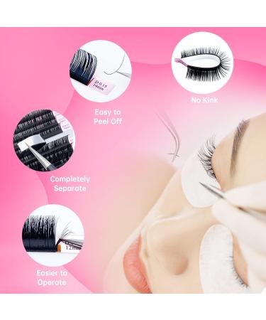 Shop WeiMB Single Eyelashes - 1:1 Glossy Silk Volume Extensions | D-Curl 0.07mm Thickness | 4 PCs (11mm-11mm-12mm-12mm) - International Shipping - Buy Online on SooperMarket.com