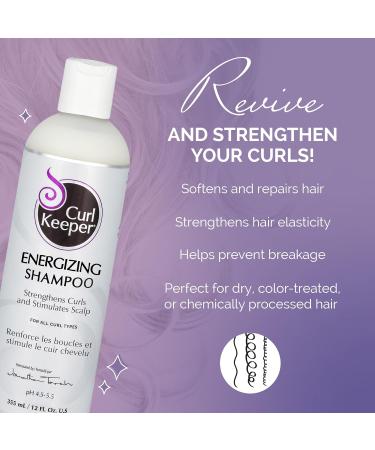 Curl Keeper Daily Energizing Shampoo for Curly Hair - Sulfate Free Strengthens Curls & Restores Scalp Health | 12 Fl Oz - Buy Internationally - Buy Online on SooperMarket.com