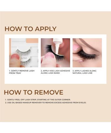 KISS My Lash But Better - 10mm False Eyelashes Contact Lens Friendly Reusable Strip Lashes Easy to Apply 1 Pair - Shop Now for International Shipping - Buy Online on SooperMarket.com