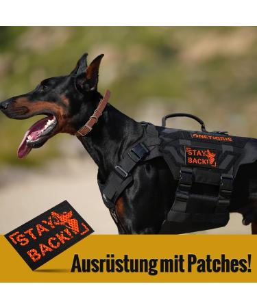 Oneigris Hi-Vis Reflective Dog Patches - Orange/Black Laser-Cut Design for Enhanced Visibility | International Shipping Available - Buy Online on SooperMarket.com