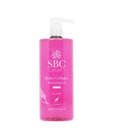 SBC Skincare Hydra-Collagen Moisturising Gel - 1000ml | Anti-Ageing Collagen Gel | Oil-Free Lightweight Face And Body Moisturiser Gel | Collagen Skincare Gel | Collagen Body Lotion 1 l (Pack of 1)