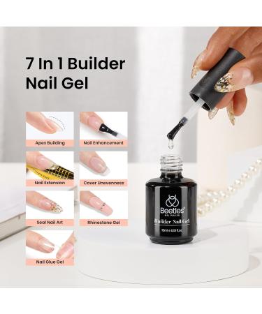 Beetles Gel Polish Beetles Builder Gel 7 in 1 Nail Builder Strengthener Gel Clear Color Hard Gel Builder Extension Nail Gel for Holiday Nail Art Design Gift for Girls - Buy Online on SooperMarket.com