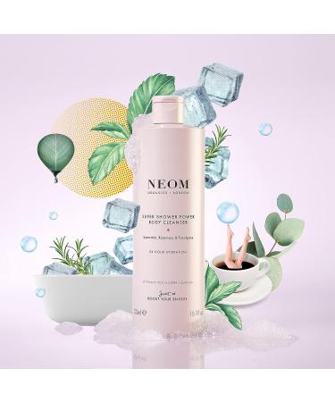 Neom Super Shower Power Body Cleanser 500ml - Spearmint, Rosemary & Eucalyptus | Invigorating, Hydrating & Nourishing - Buy Online on SooperMarket.com
