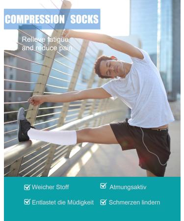 Blongw Compression Stockings for Men - 6 Pairs of Knee Support Socks for Sports Travel Running & Cycling | A9-Assorted 03 L-XL - Buy Online on SooperMarket.com