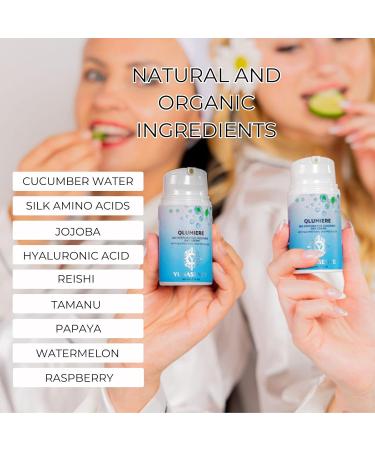 YUNASENCE QLUMIERE Bio-Restorative Cucumber Cream - Hydrating Amino Acids Hyaluronic Acid & Caviar for Soothing Skin Care - Buy Online on SooperMarket.com
