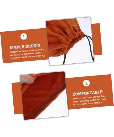 Baluue Hair Dryer Storage Bag Travel Supplies Hair Dryer Sack Drawstring Storage Pouch Suede Coffee 32x28x0.6cm Coffee - Buy Online on SooperMarket.com