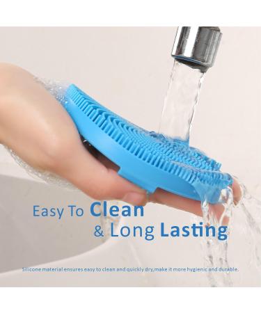 HIEERBUS Silicone Body Scrubber Gentle Exfoliating Body Scrubber in Shower Silicone Loofah with Easily Lather Bristles Long Lasting and More Hygienic Than Traditional Shower Loofah 1Pack Blue  - Buy Online on SooperMarket.com
