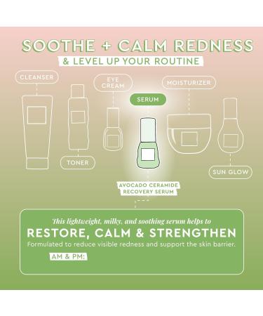 Glow Recipe Avocado Ceramide Serum - Hydrating Face Serum for Women & Men - Redness Relief Dry Skin & Skin Barrier Repair - Lightweight Milky Texture for Sensitive Skin (15 ml) - Buy Online on SooperMarket.com