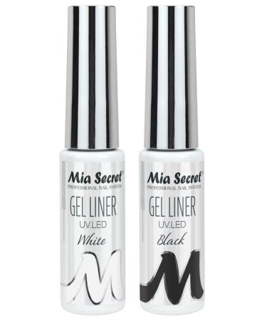 Gel Liner UV LED Mia Secret Gel system product MADE IN USA (White + Black)