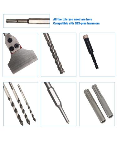 17pcs SDS Plus Rotary Hammer Drill Bits & Chisels Set with Strong Case - DEHUIWI - New Arrival - Buy Online on SooperMarket.com