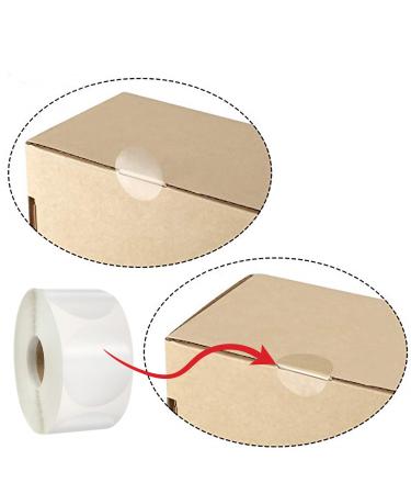colortouch Clear Round Sticker - 1000 Pieces Self Adhesive Transparent Seal Labels - 30mm Diameter Circle Closure Stickers for Packaging Gift Present Envelopes Package and Box