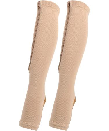 ZLXHDL Compression Stockings with Zipper - 2 Pairs for Men & Women Open Toe Design - XXL Size - Buy Online on SooperMarket.com