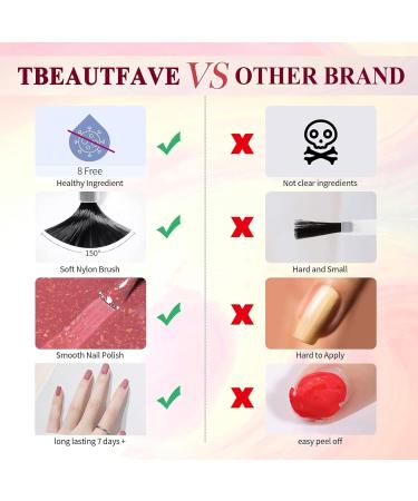 TBeautfave Navy Blue Nail Polish Quick Drying Long Lasting Nail Polish - Pastel Water Based Formula Nail Varnish - Fast and Easy Aapplication Water Resistant- for DIY Nail Art No Need Baking 27 - Buy Online on SooperMarket.com