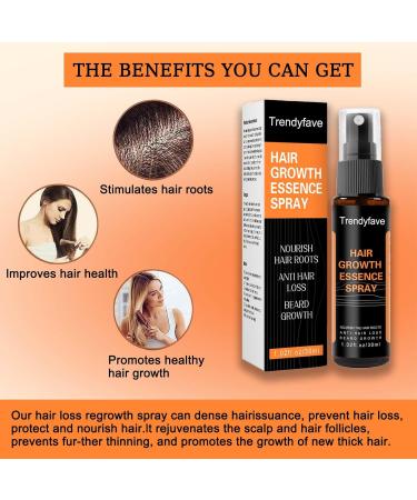 Trendyfave Hair Regrowth Spray Hair Growth Serum Thickening Hair Volume Spray Anti Hair Loss Spray Hair Rapid Growth Spray Natural Ingredients Hair Regrowth Serum Repair Hair Follicles -30ML - Buy Online on SooperMarket.com