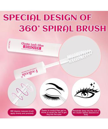 FADLASH Cluster Lash Glue Remover Cream 10ml - Low Irritation Sensitive Skin Cleanser for Individual Eyelash Extensions - Buy Online on SooperMarket.com