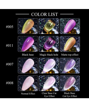 MIZHSE 9D Cat Eye Gel Nail Polish Set - Chameleon Magnetic Gel - Aurora Snowlight - Soak Off UV LED - 10pcs Collection 2 - Buy Online on SooperMarket.com