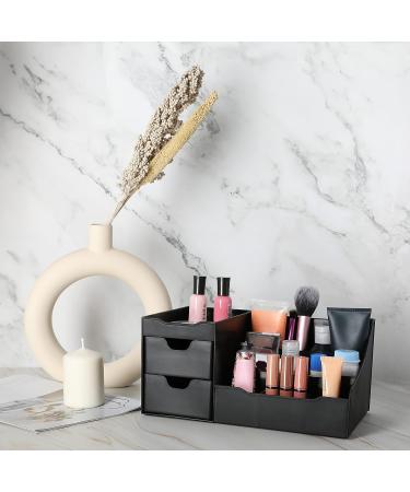 Mantello Bathroom Organizer Countertop - Makeup and Skincare Storage Solution - Vanity Organizer in Black Matte - Buy Online on SooperMarket.com