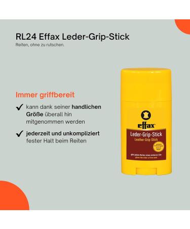 Effol-Effax Leather Grip Stick | 50ml Habtstick for Secure Seat | Non-Gluing Pick-Up Cream with Anti-Slip Formula | International Shipping Available - Buy Online on SooperMarket.com