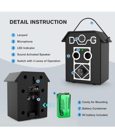 Bubbacare Anti Barking Device - Automatic Ultrasound Bark Control for All Dog Sizes - 3 Modes for Indoor & Outdoor Use - Buy Online on SooperMarket.com
