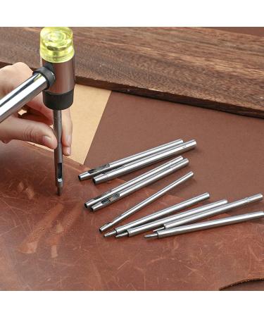 10 Pcs Leather Hole Punch Cutter Set for Crafting - 0.5mm-3.5mm Round Hollow Tools for Watch Bands, Belts, Canvas, Rubber - Ideal for Leatherworking - Buy Online on SooperMarket.com