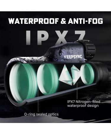 KEESYNC HD Monocular with Smartphone Adapter - 12x50 Sky Captain Telescope for Bird Watching & Outdoor Activities - Buy Online on SooperMarket.com