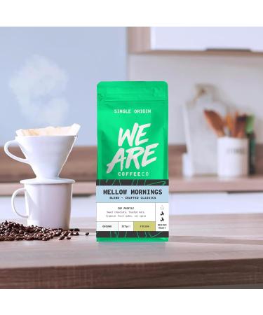 Coffee Ground for Cafetiere 227g Bag Mellow Mornings Blend Ground Coffee Chocolate Nuts & Fruits Notes 100% Arabica & Robusta Medium Roast Coffee Single Origin (We Are Coffee Co) Ground Cafetiere 227 g (Pack of 1) - Buy Online on SooperMarket.com