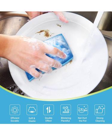 AIDEA-Brite Non-Scratch Scrub Sponge 24 Count - Gentle Cleaning Sponges for Dishes - Stands Up to Grime - Fast & Scratch-Free Cleaning Power - Ideal for Everyday Jobs - Buy Online on SooperMarket.com