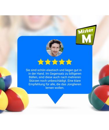 Mister M Juggling Balls - 3 Eco-Friendly Balls in Beige Jutesack | Waterproof Easy to Grab | Ideal for Beginners & Professionals | Includes App & Online Video Tutorial - Buy Online on SooperMarket.com