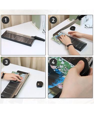 TIANSE Paper Trimmer-12 8 to 12 Sheet Capacity  Paper Cutter Guillotine- with Safety Blade Lock Heavy Duty Metal Base Paper Cutting Board for Home  Office School-Black - Buy Online on SooperMarket.com