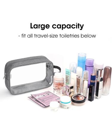Narwey Clear Travel Toiletry Bag - Grey Makeup Organizer for Women on the Go - Buy Online on SooperMarket.com