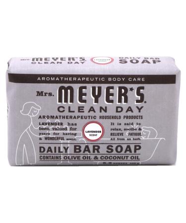 Mrs Meyers Bar Soap Lavender 5.3 Ounce (156ml) (3 Pack)