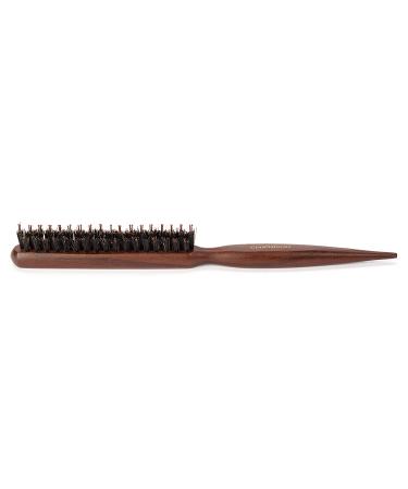 Boar & Nylon Bristle Teasing Brush with Rat Tail Pick - Ideal for Edge Control, Backcombing, Smoothing, and Styling Thin Hair for Volume - Buy Online on SooperMarket.com
