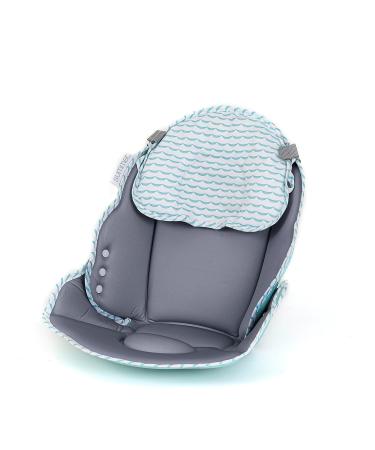 Summer Pure Support In-Sink Bather - Compression-Molded Foam Baby Bath Cushion for Newborns - Adjustable and Anti-Slip Grips - Teal Waves - Buy Online on SooperMarket.com