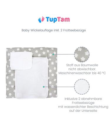 Tuptam Wrap Edition - 2 Terry Moves Stars Pink/Gray 70x70 cm - International Shipping Available - Buy Online on SooperMarket.com