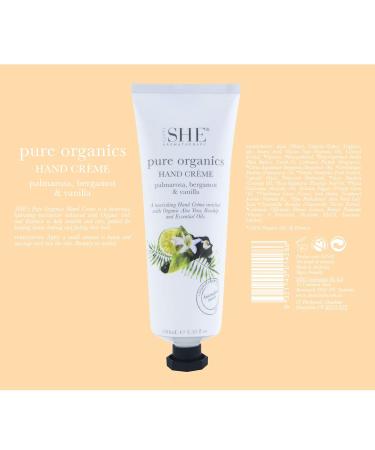 Om She Aromatherapy Pure Organics Hand Creme - Nourishing Palmarosa Bergamot & Vanilla | International Shipping Available - Buy Online on SooperMarket.com