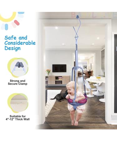IECOPOWER Doorway Jumper - Durable Baby Bouncer & Swing with Steel Spring - Adjustable Seat Bag - Easy Installation - Ages 6 Months + (Red) - Buy Online on SooperMarket.com