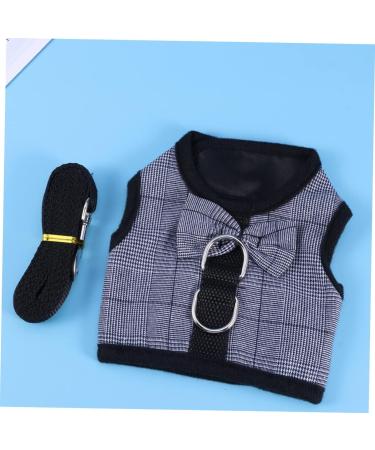 Soft Ferret Bubble Vest Dress with Chest Band & Leash | Guinea Pig Harness & Rope Straps | Size 3 Black - Best for Small Pets - Buy Online on SooperMarket.com