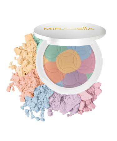 Mirabella Color Correcting Face Setting Powder   Mineral Setting Makeup Pressed Powder - Tone Correcting  Moisturizing & Light Diffusing   Universal Matte Face Powder for All Skin Types  10g/0.35oz