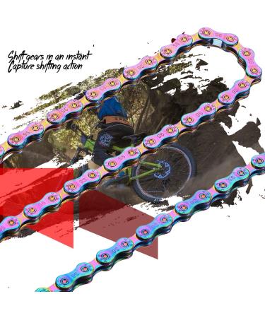 6/7/8 Speed Rainbow Bike Chain | 116 Links Lightweight Bicycle Chain for MTN BTX MTB Road Bike - Buy Online on SooperMarket.com