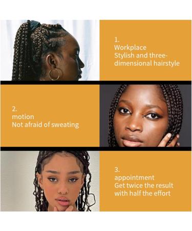 Joyeee Braid Gel Twist Lock Edge Control Gel for Hair Defining Curly Hair Favorite No White Residue Extreme Hold & Reduces Frizz for Braids Locs Twists Cornrows Wavy or Kinky Hair 113.5g Yellow-4oz - Buy Online on SooperMarket.com
