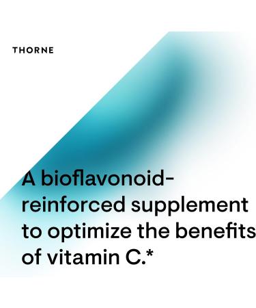 Thorne Vitamin C with Flavonoids - Blend of Vitamin C and Citrus Bioflavonoids from Oranges the Way They're Found Together in Nature - 90 Capsules - Buy Online on SooperMarket.com