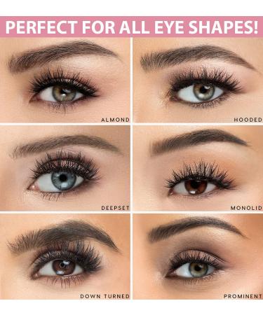 Luxillia Magnetic Lashes with Eyeliner Set - 3D & 8D Natural Looking Reusable Fake Eyelashes Kit - Waterproof Liquid Liner - Includes Applicator - 7 Piece Set - Buy Online on SooperMarket.com