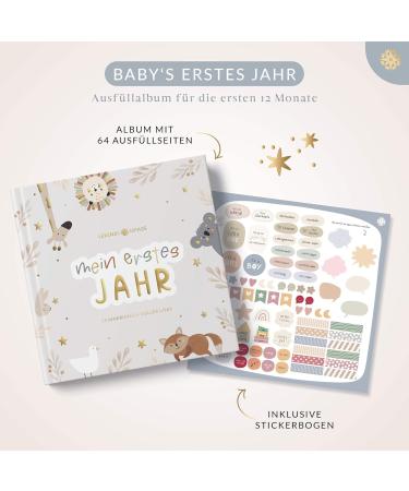 Life Compass Baby Album | My First Year Air - 75+ Stickers & Saying Cards | Perfect Baby Diary & Memory Book for Girls & Boys - Buy Online on SooperMarket.com