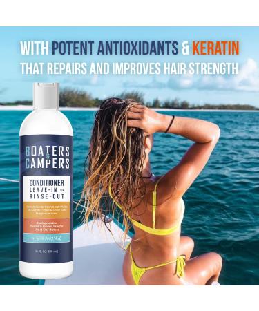 STREAM 2 SEA Hair Conditioner 16 oz | Reef Safe Fragrance Free All Natural Deep Conditioner for Campers & Boaters | Paraben Free Ideal for Dry Damaged Hair - Buy Online on SooperMarket.com