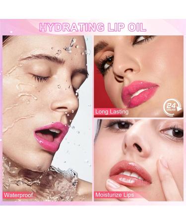 Color Changing Lip Oil & Moisturizing Jelly Lipstick - Long Lasting Shiny Lip Gloss | Non-Stick Lip Tint Oil for Women & Girls (2PCS - Buy Online on SooperMarket.com