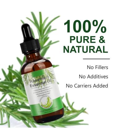 100% Pure Rosemary Oil for Hair & Scalp - Natural Hair Growth & Nourishing Aromatherapy (120ml 2 Pack) - Buy Online on SooperMarket.com