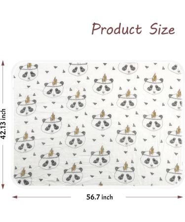 Miracle Baby Muslin Swaddle Blanket for Boys and Girls - Panda Design - 110x150cm - Buy Online on SooperMarket.com
