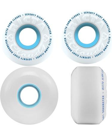 RICTA 56mm Clouds White 78a Skateboard Wheels - White/Blue 56mm - Buy Online on SooperMarket.com