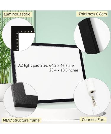 Upgraded A2 Light Pad | 3-Color Settings | Stepless Brightness Adjustment | Large Tracing Board 25x18 INCH with Clips - Buy Online on SooperMarket.com